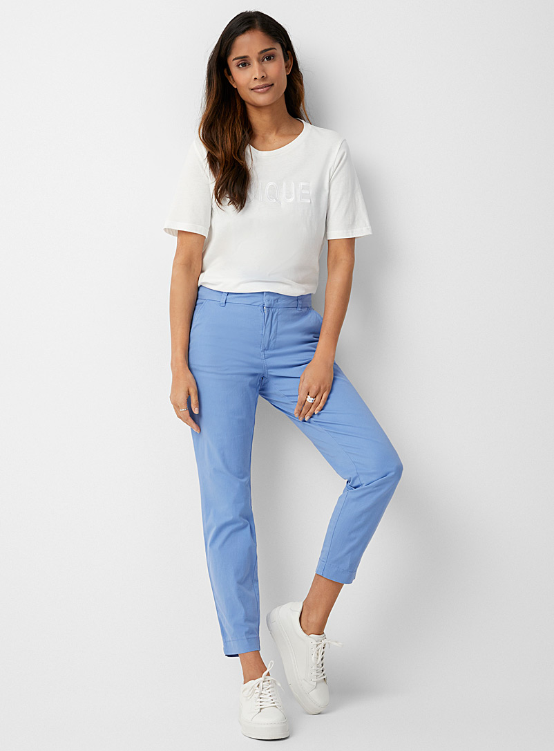 Part Two Baby Blue Soffy periwinkle chino pant for women