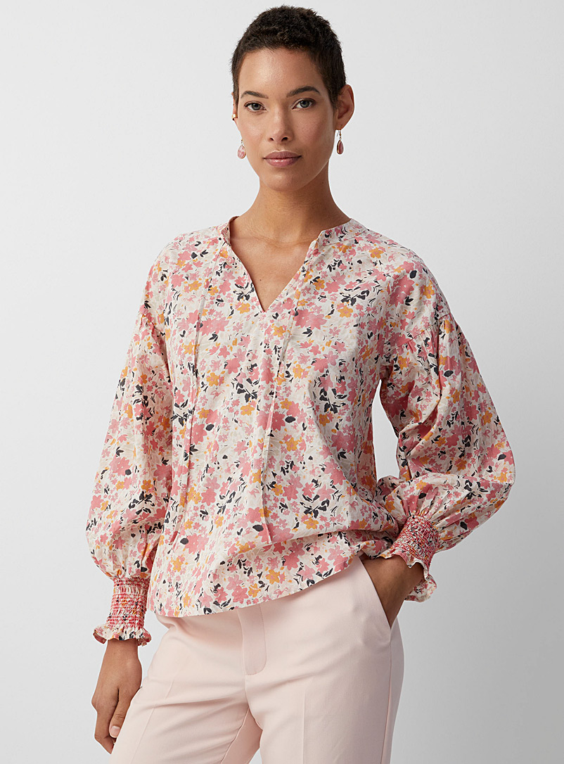 Part Two Pink Namis romantic garden blouse for women