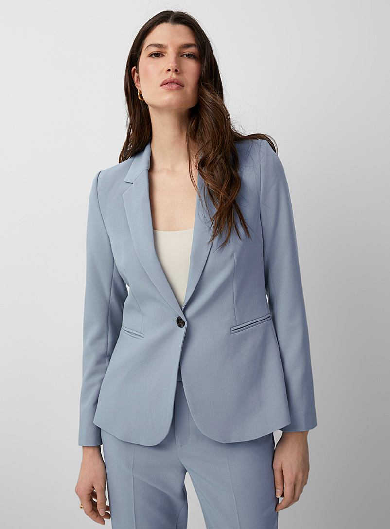 Part Two Baby Blue Taylor sky blue single-button blazer for women