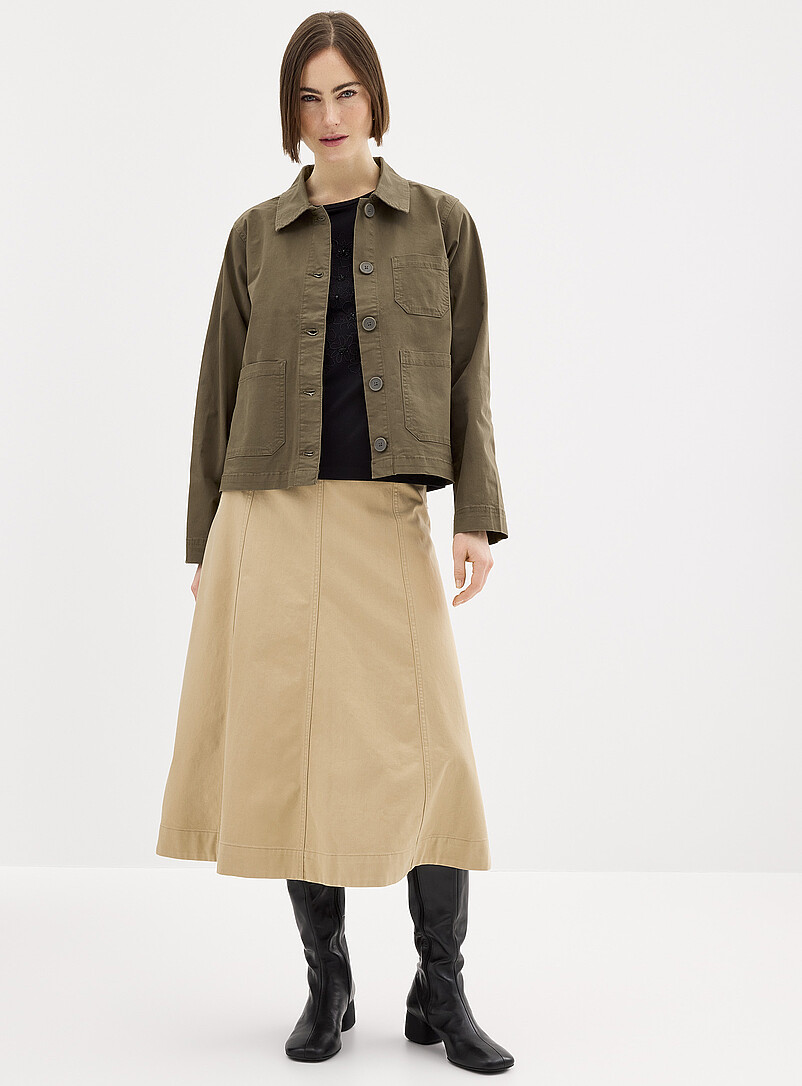Part Two: La veste utilitaire &agrave; poches plaqu&eacute;es Freda Vert pour femme