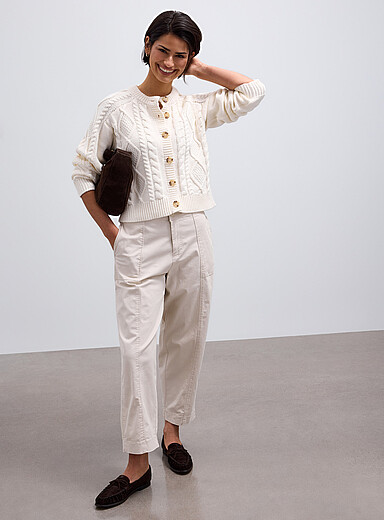 Part Two Sand Netta chino pant <b>Fit: Tapered leg, regular rise</b> for women