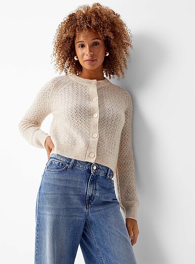Mohair and wool cable-knit cardigan | Part Two | Shop Women's Cardigans ...