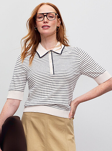 Ultra-soft patterned polo shirt