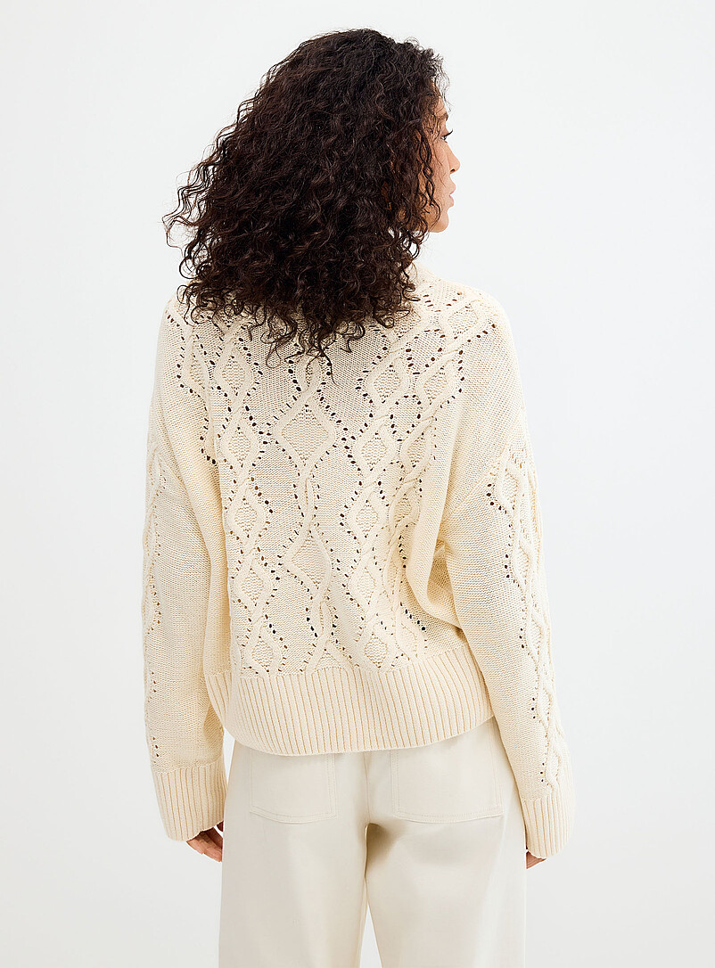 Textured openwork mock-neck sweater | Part Two | Shop Women's