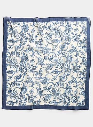 Large sheer 100% cotton paisley scarf
