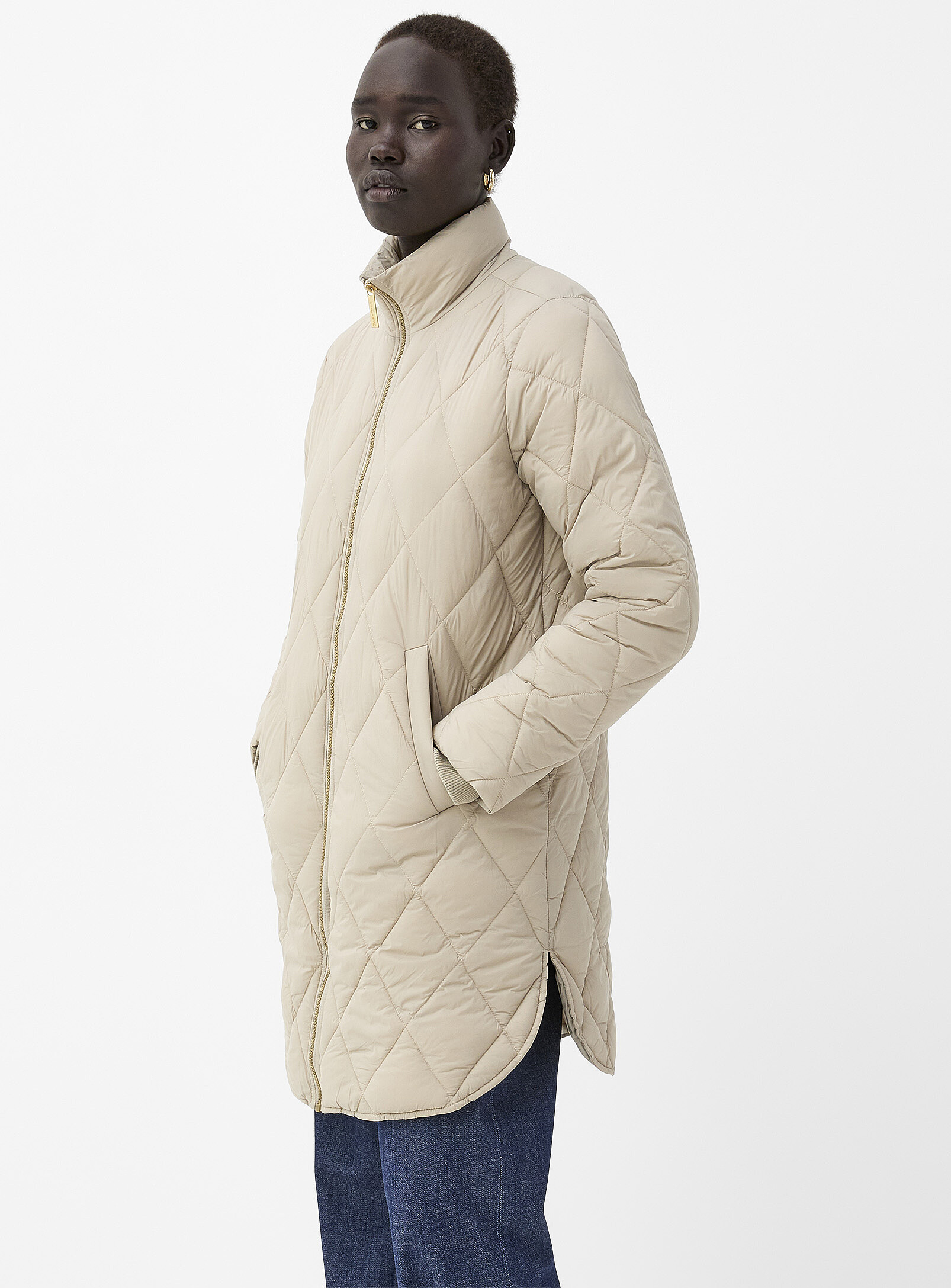Part Two - Olilas diamond quilted jacket (Women, Beige, 42)