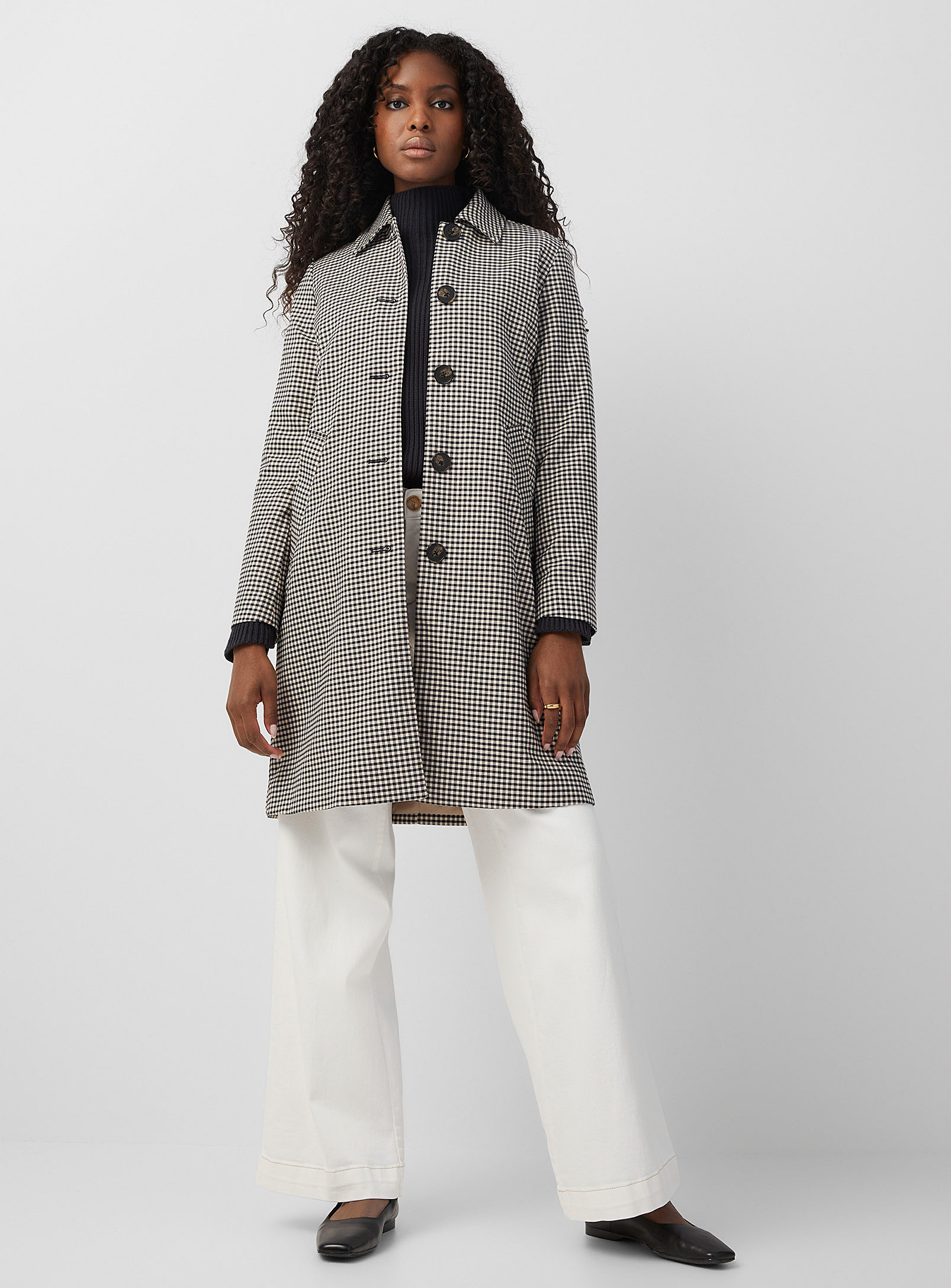 Part Two - Manteau Le Trench vichy col chemise Shelly