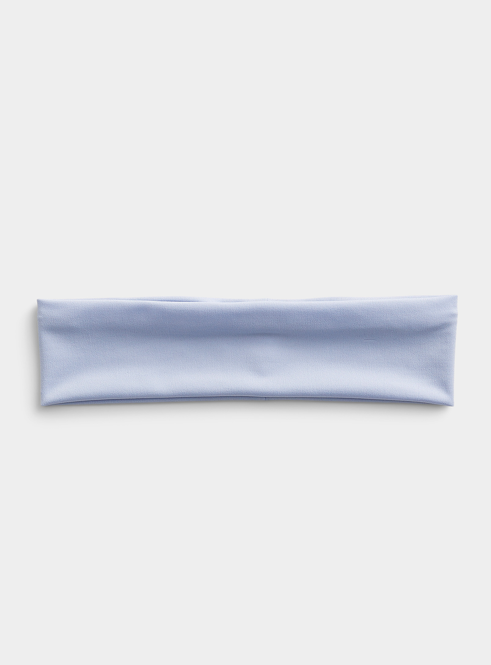 Simon's Solid Stretch Headband In Blue