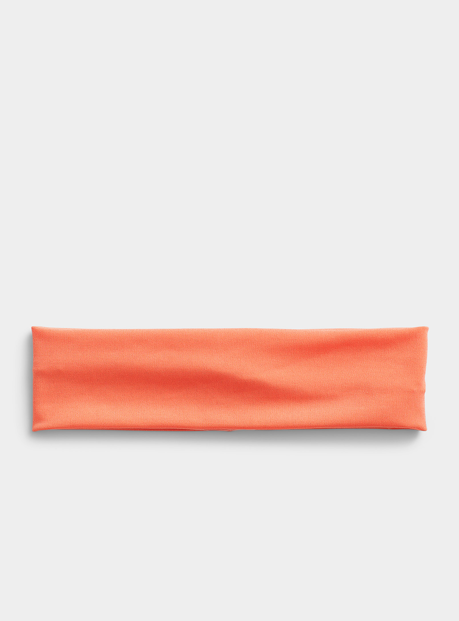 Simon's Solid Stretch Headband In Brown