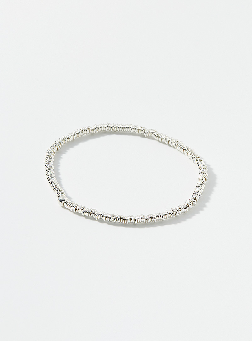 Simons Silver Silver disc bracelet for women