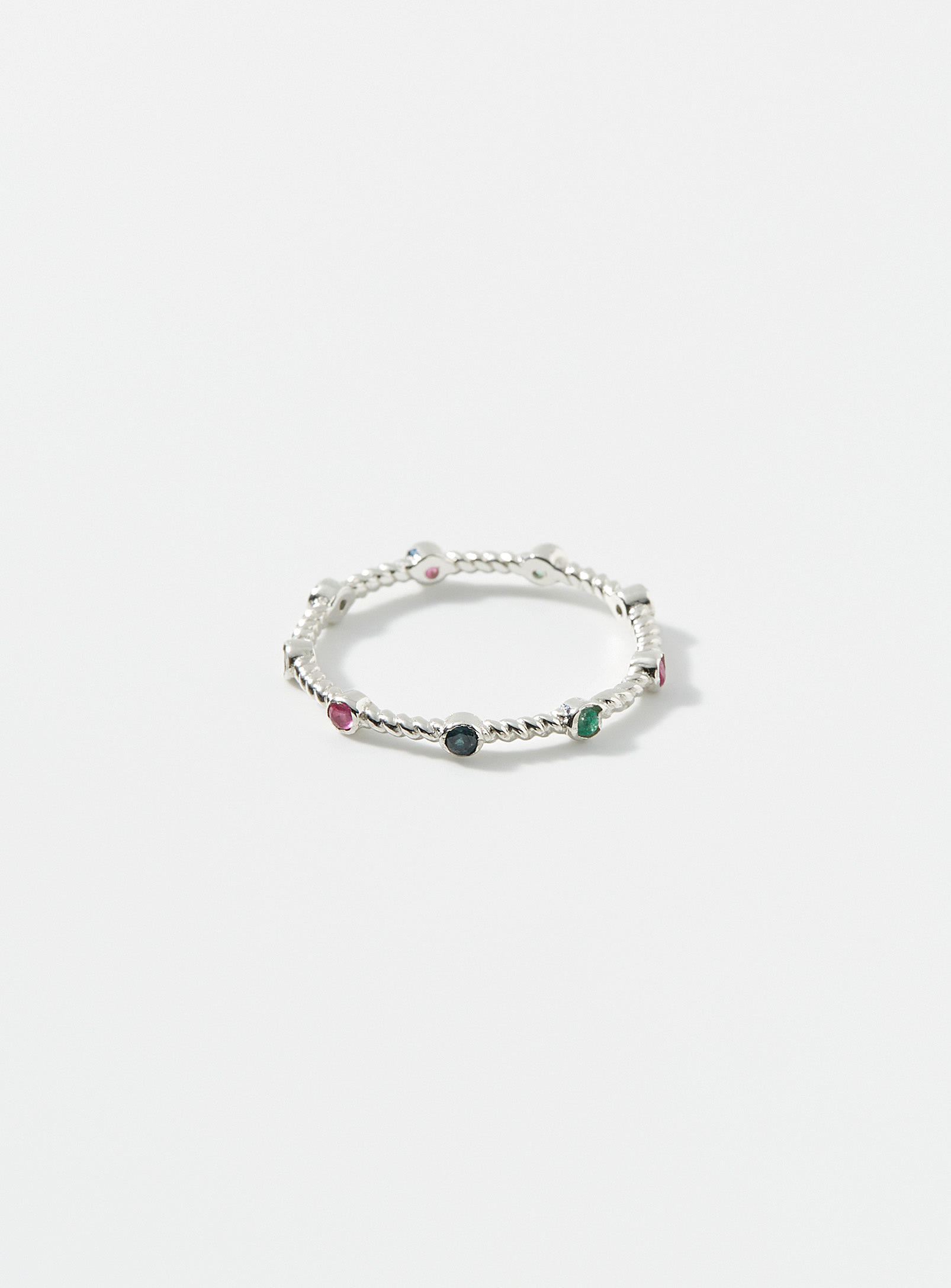 Simons - Women's Colourful stone silver ring