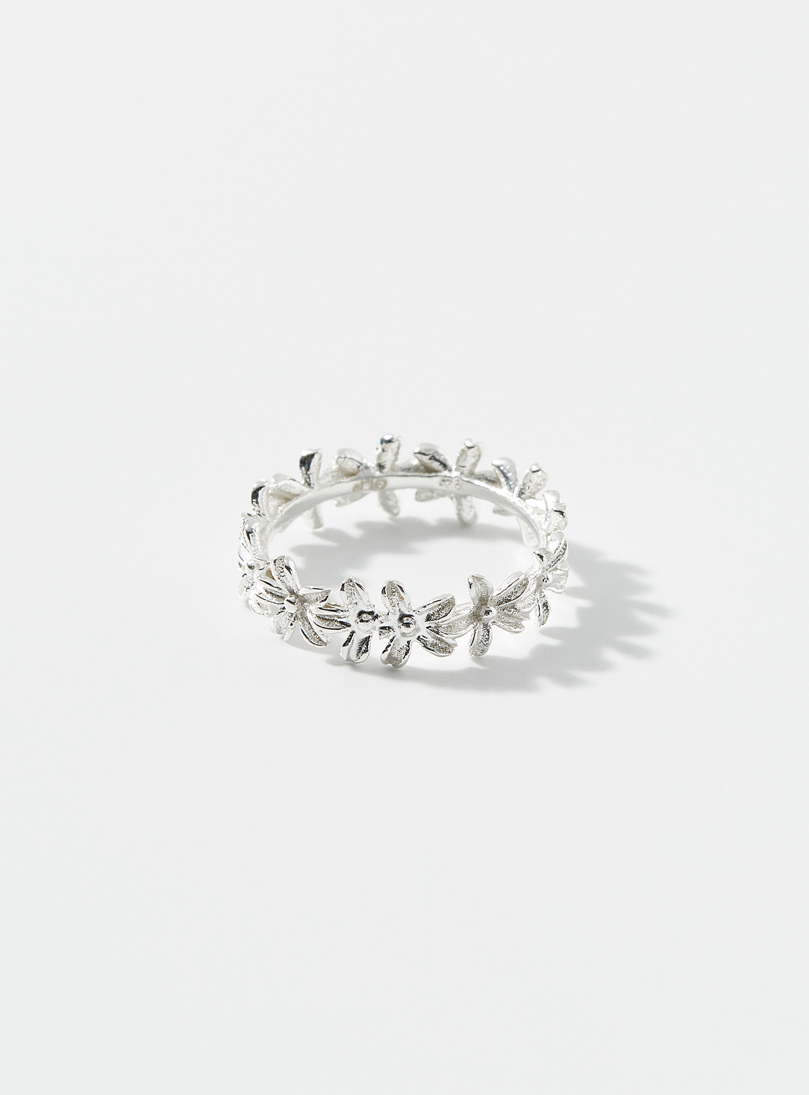 Simons - Women's Silver floral ring