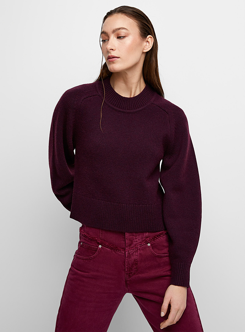 Isabel Marant Dark Crimson Leandra merino wool sweater for women