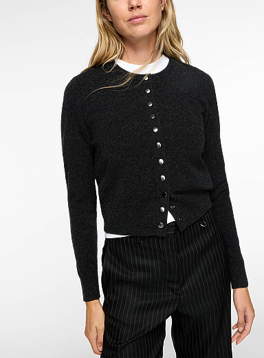 Isabel Marant Slate Grey Idesia merino and cashmere cardigan for women