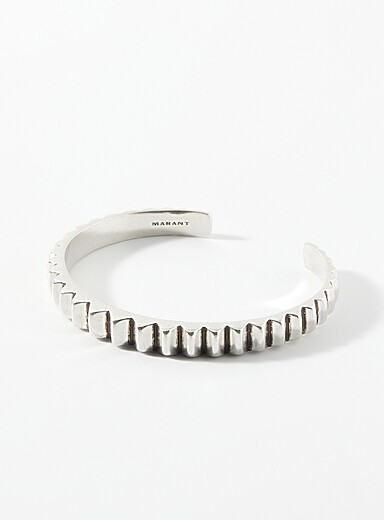 Isabel Marant Silver Leny rigid bracelet for men