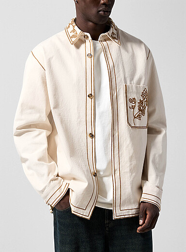 Rudy floral embroidery overshirt