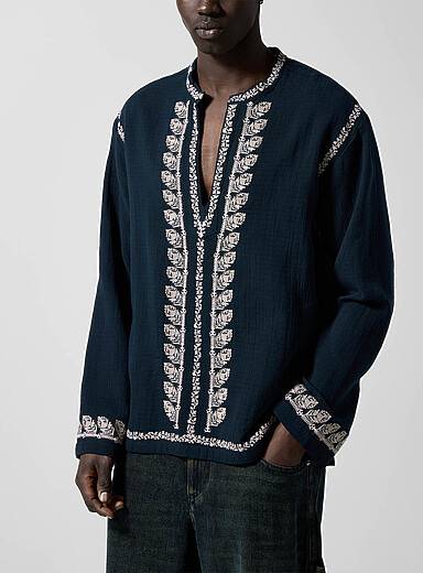 La blouse brod&eacute;e gaze de coton Cizalie