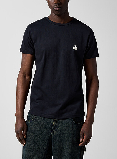 Isabel Marant: Le t-shirt logo ab&icirc;m&eacute; Zafferh Noir pour homme
