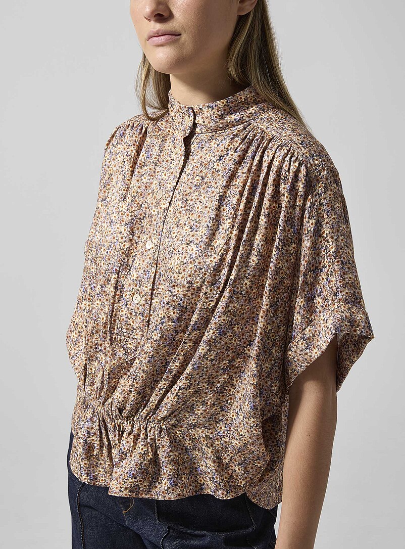 Isabel Marant Ochre Yellow Azalea silk crepe blouse for women