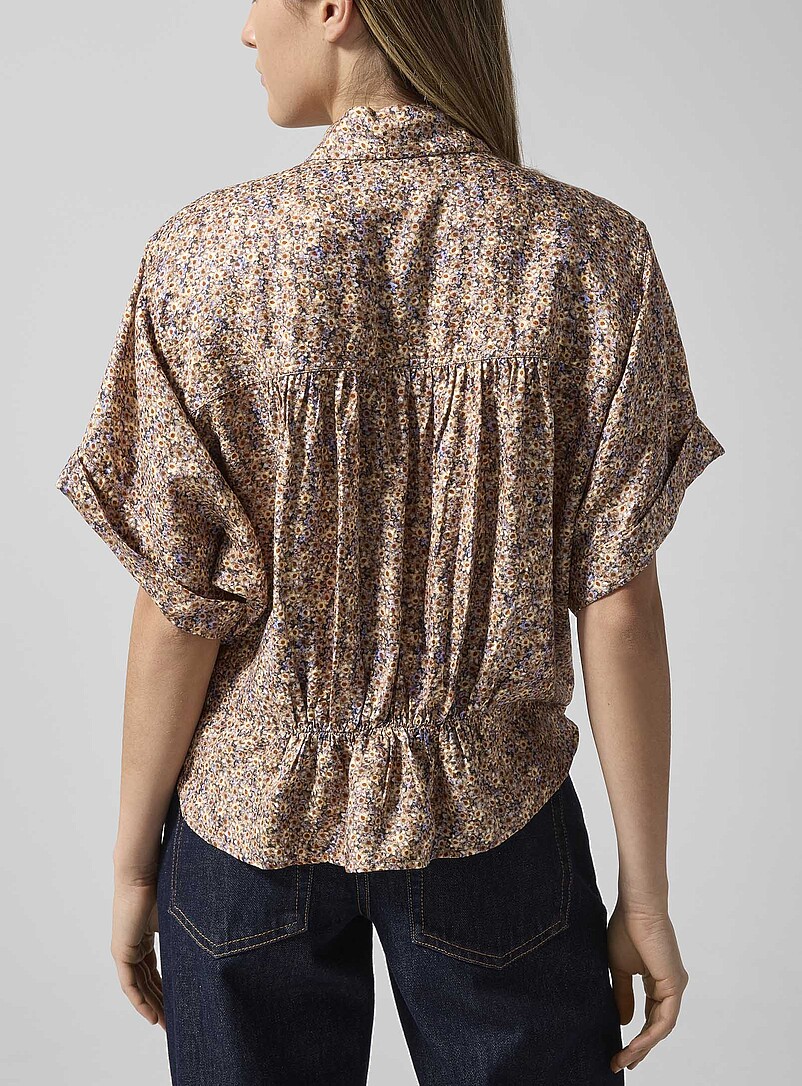 Isabel Marant Ochre Yellow Azalea silk crepe blouse for women