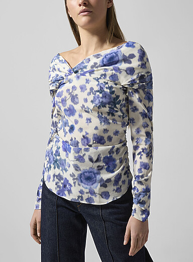 Isabel Marant Blue Danka off-the-shoulder top for women