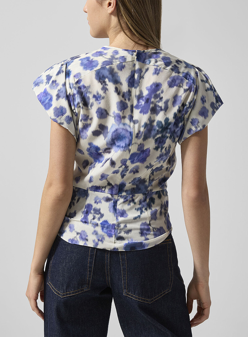 トップス ISABEL MARANT flower bare top Tullya ruched silk top | Isabel Marant | | Simons