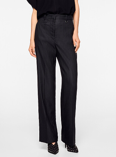 Isabel Marant: Le pantalon rayures banquier Noanda Noir pour femme