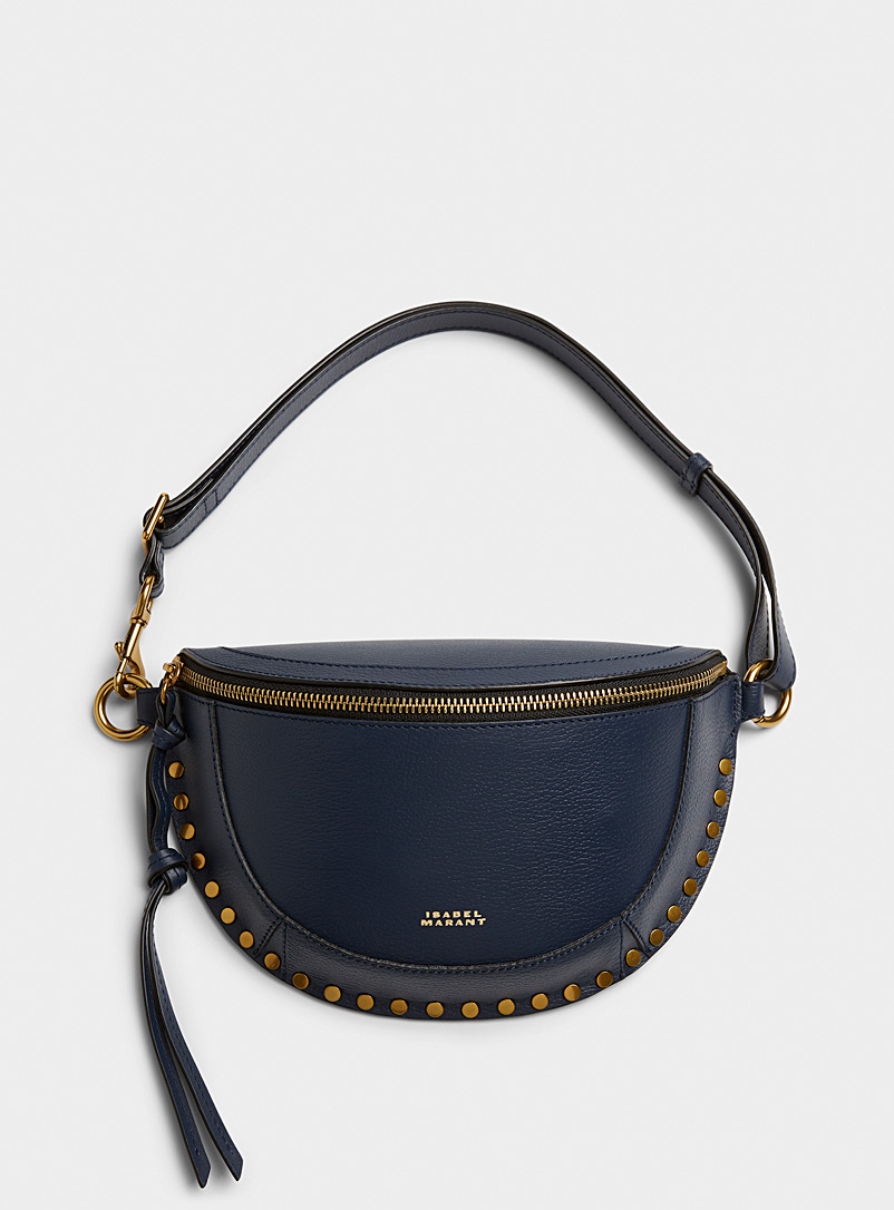 Isabel Marant Dark Blue Skano studded belt bag for women
