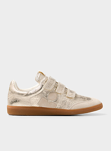 Isabel Marant: Le sneaker su&egrave;de Beth Femme Beige dor&eacute; pour femme