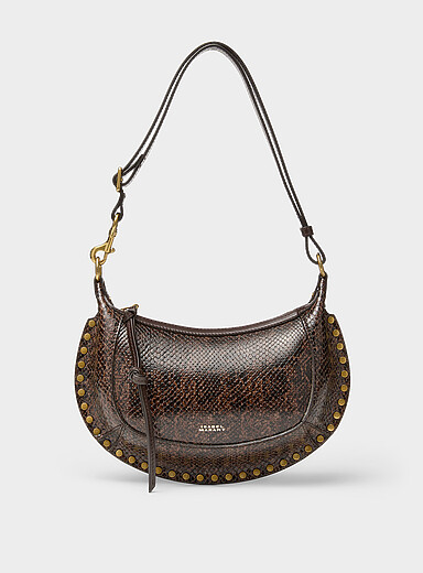 Oskan Moon snake-effect leather shoulder bag
