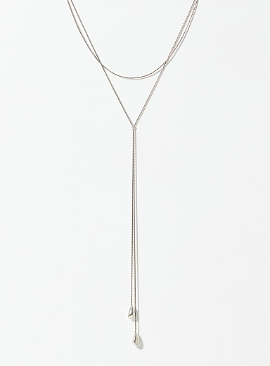 Beaded sliding necklace