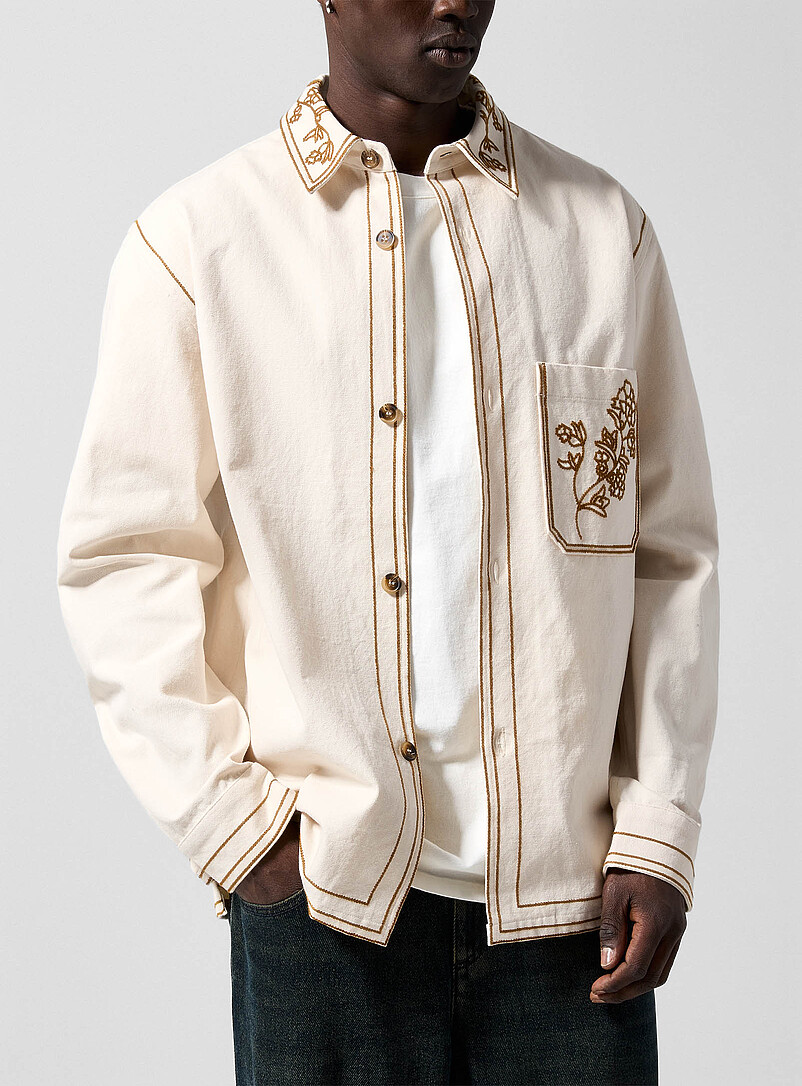 Rudy Floral Embroidery Overshirt