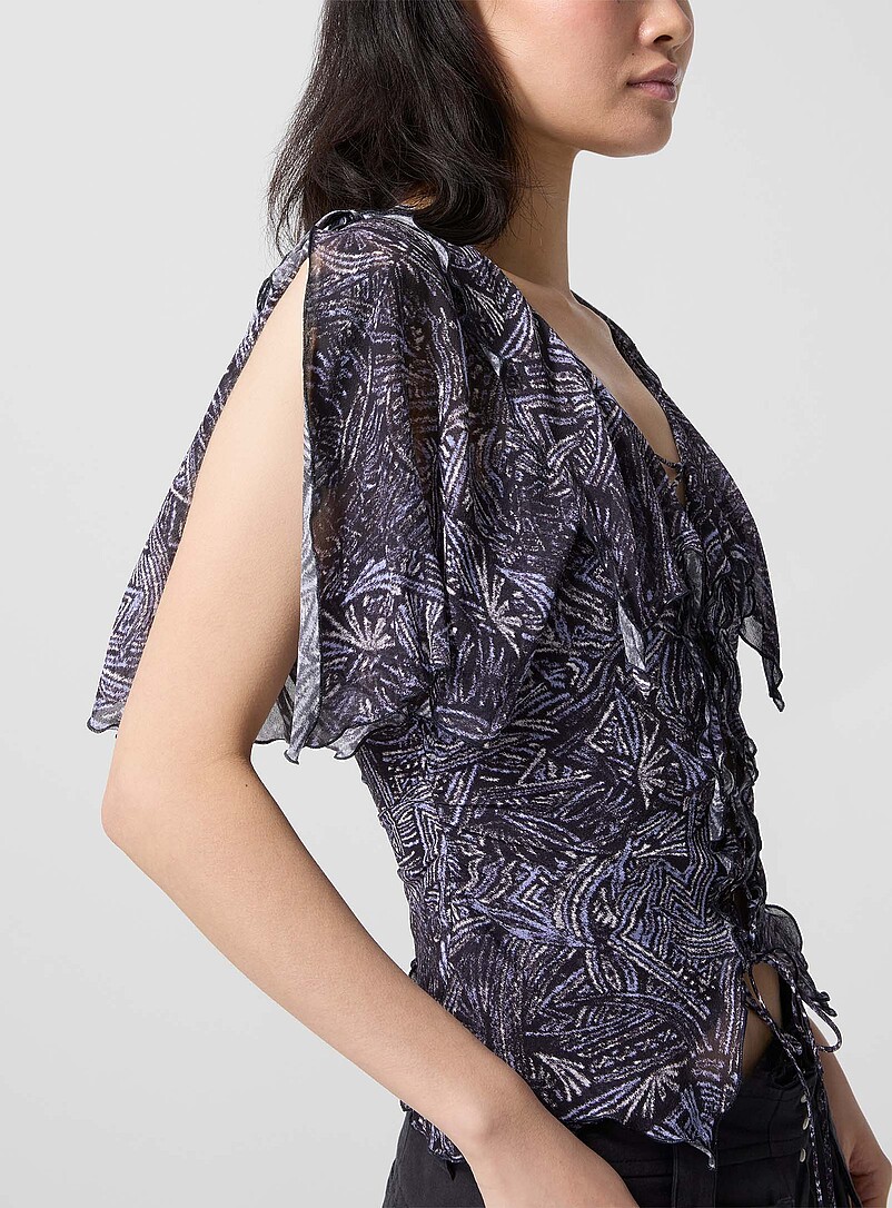 Thanais pure silk laced blouse product image 2
