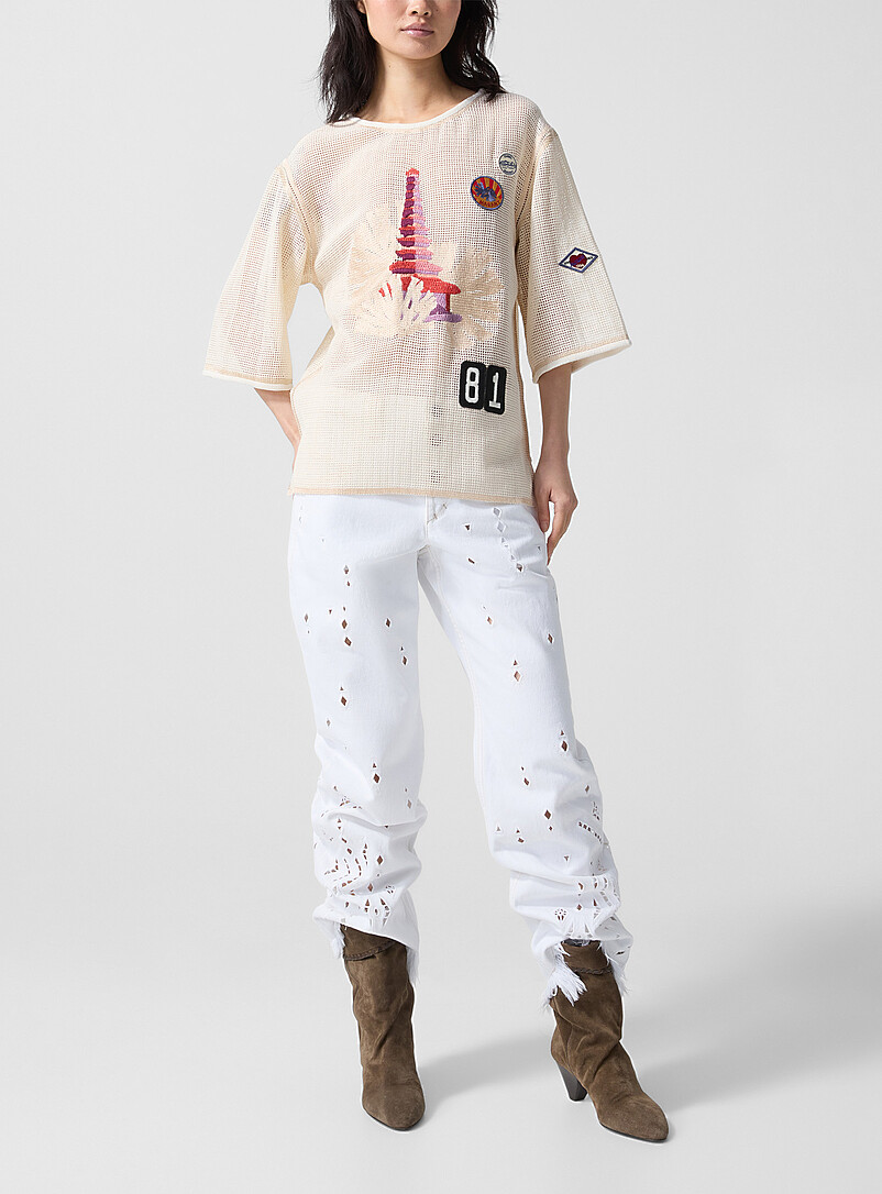Amia Geometric Broderie Anglaise Jean