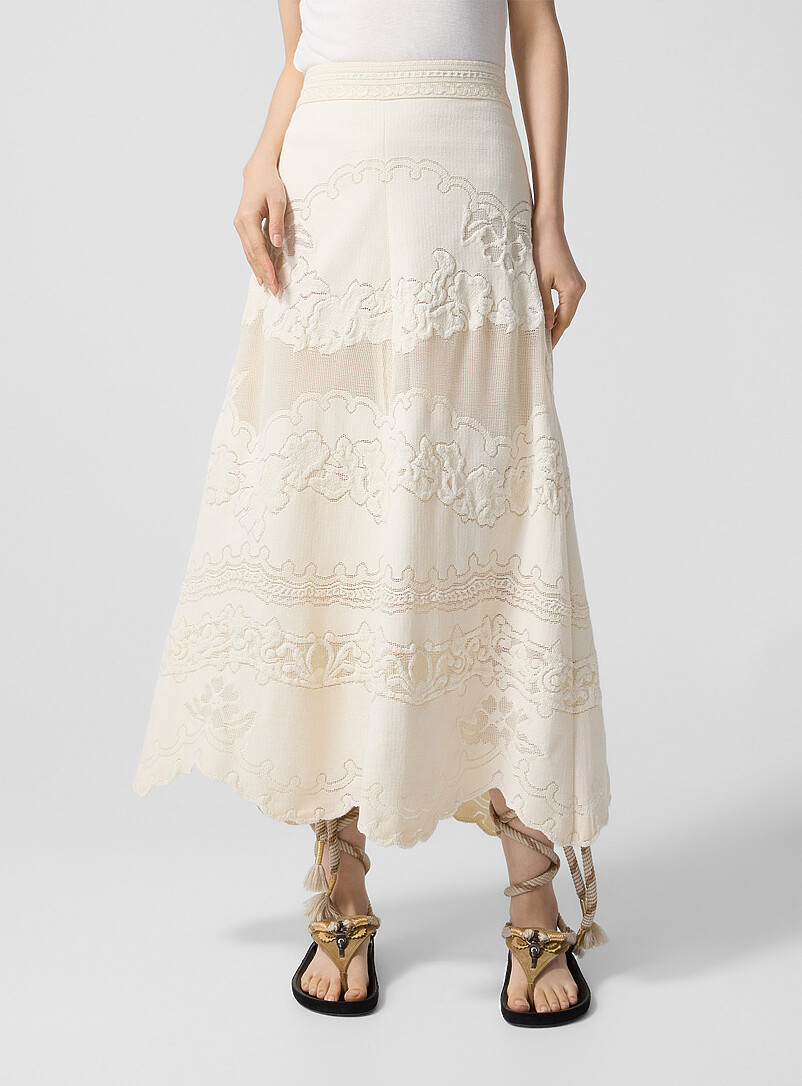 Sanaya floral guipure maxi skirt product image 2