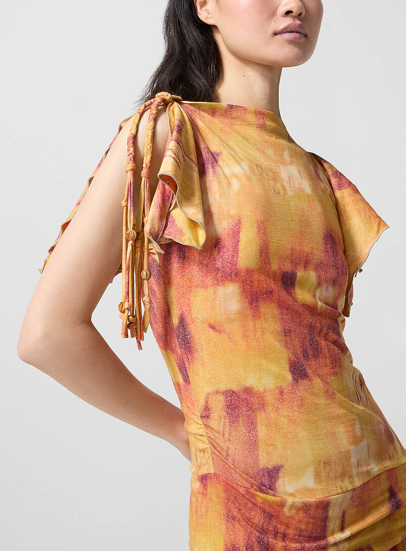 Janick asymmetrical ruffles short dress product image 2