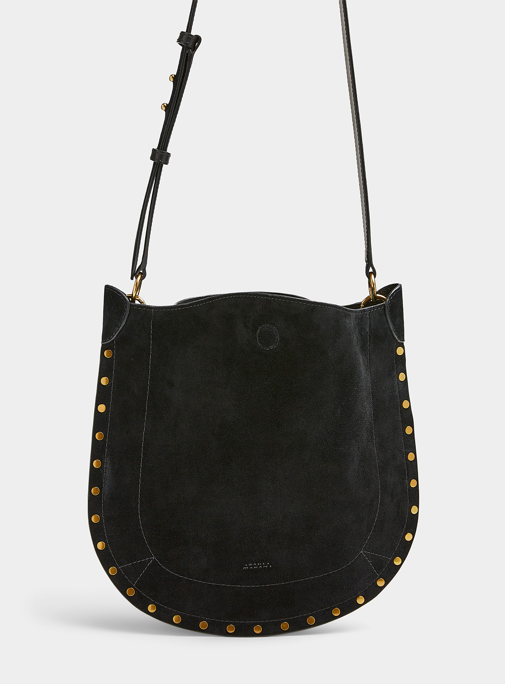 Shop Isabel Marant Oskan Soft Shoulder Bag In Black