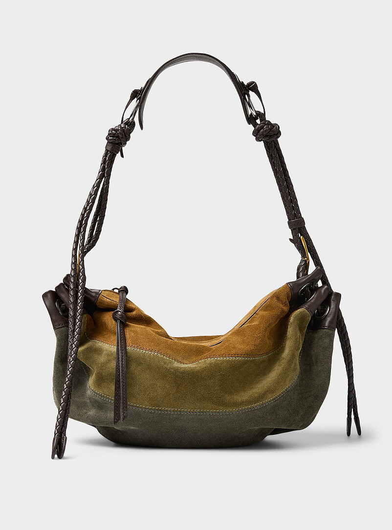 Maia Three-Colour Suede Shoulder Bag