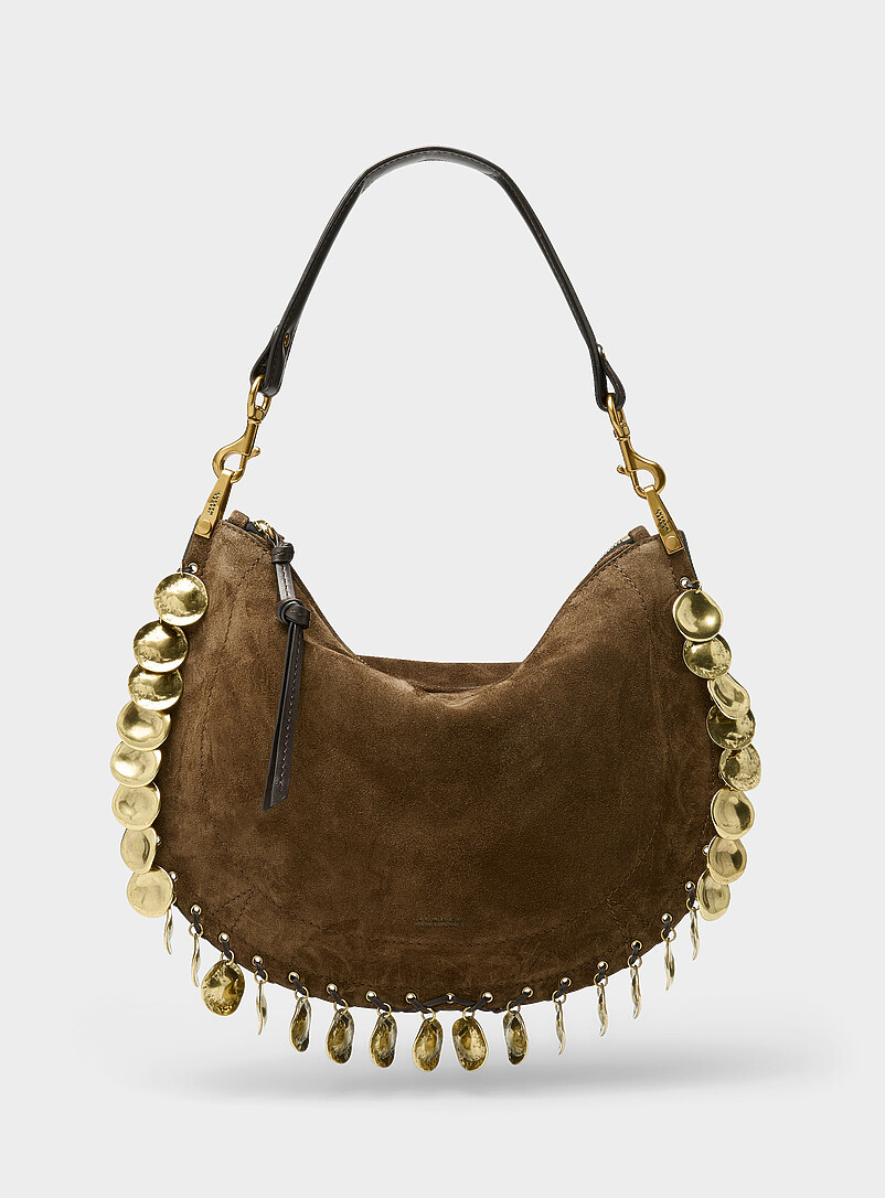 Oskan Charm Suede Hobo Bag