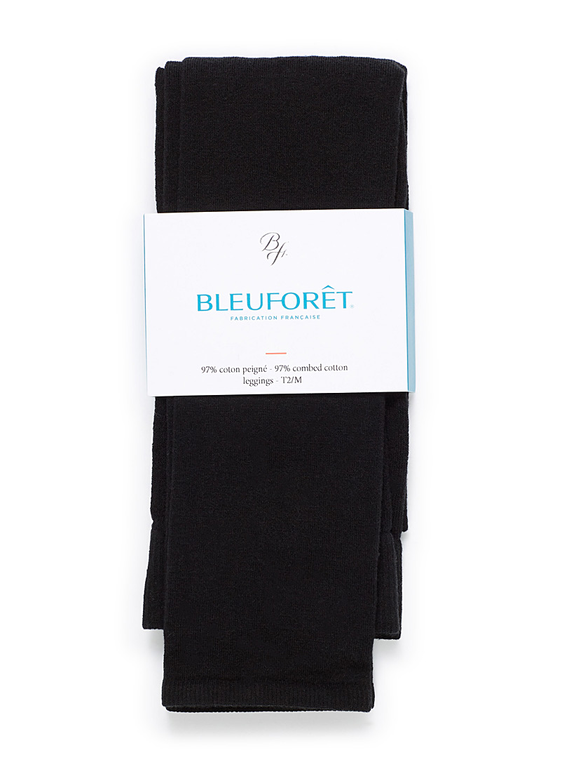 Bleuforêt Black Velvety cotton legging for women