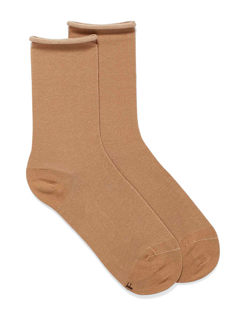 Bleuforêt Copper Solid cotton socks for women