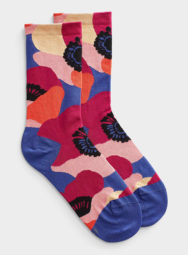 Bleuforêt Blue Anemone socks for women