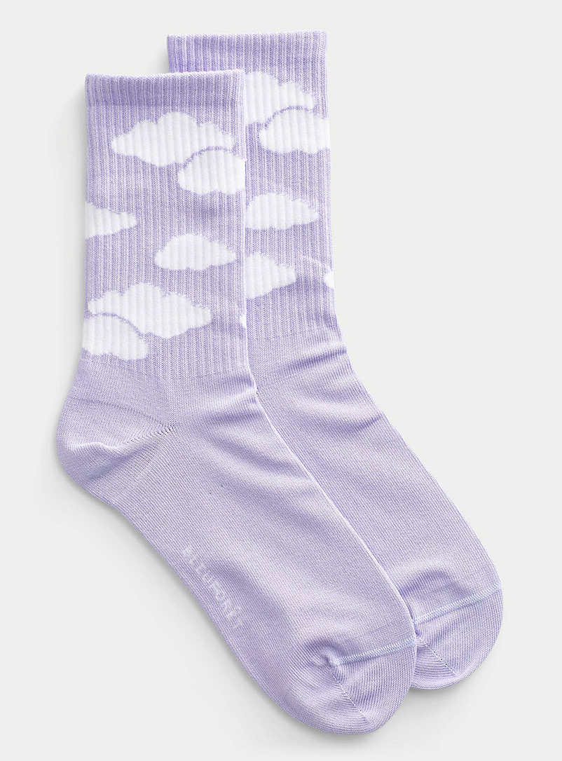 Bleuforêt Baby Blue Little cloud lavender socks for women