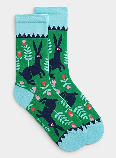 Colourful rabbit socks