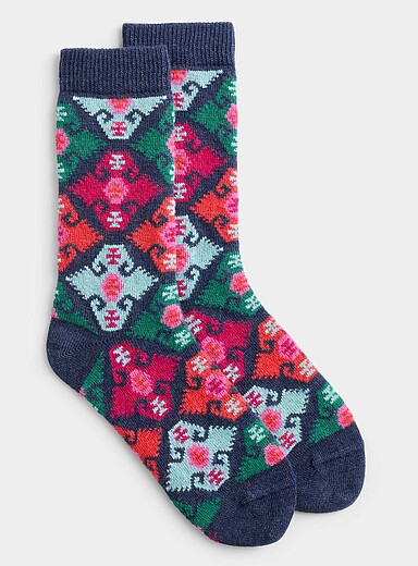 La chaussette tapisserie color&eacute;e