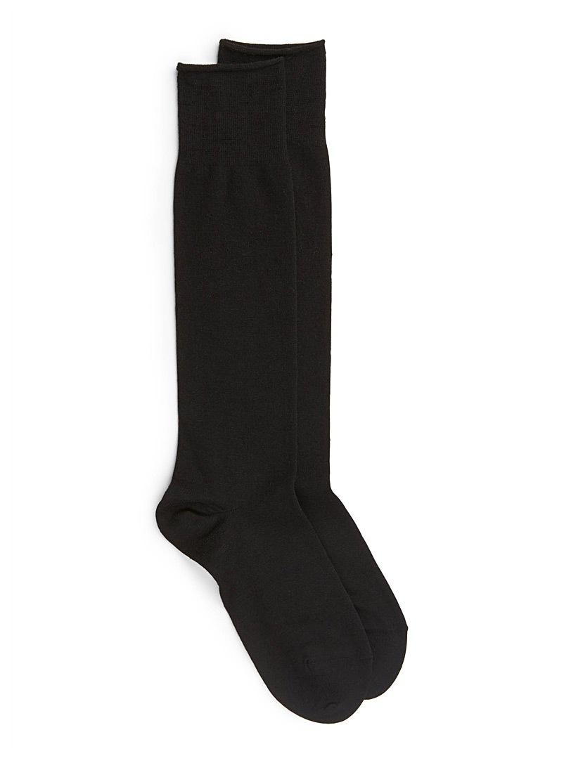 Fine wool knee-high socks | Bleuforêt | | Simons