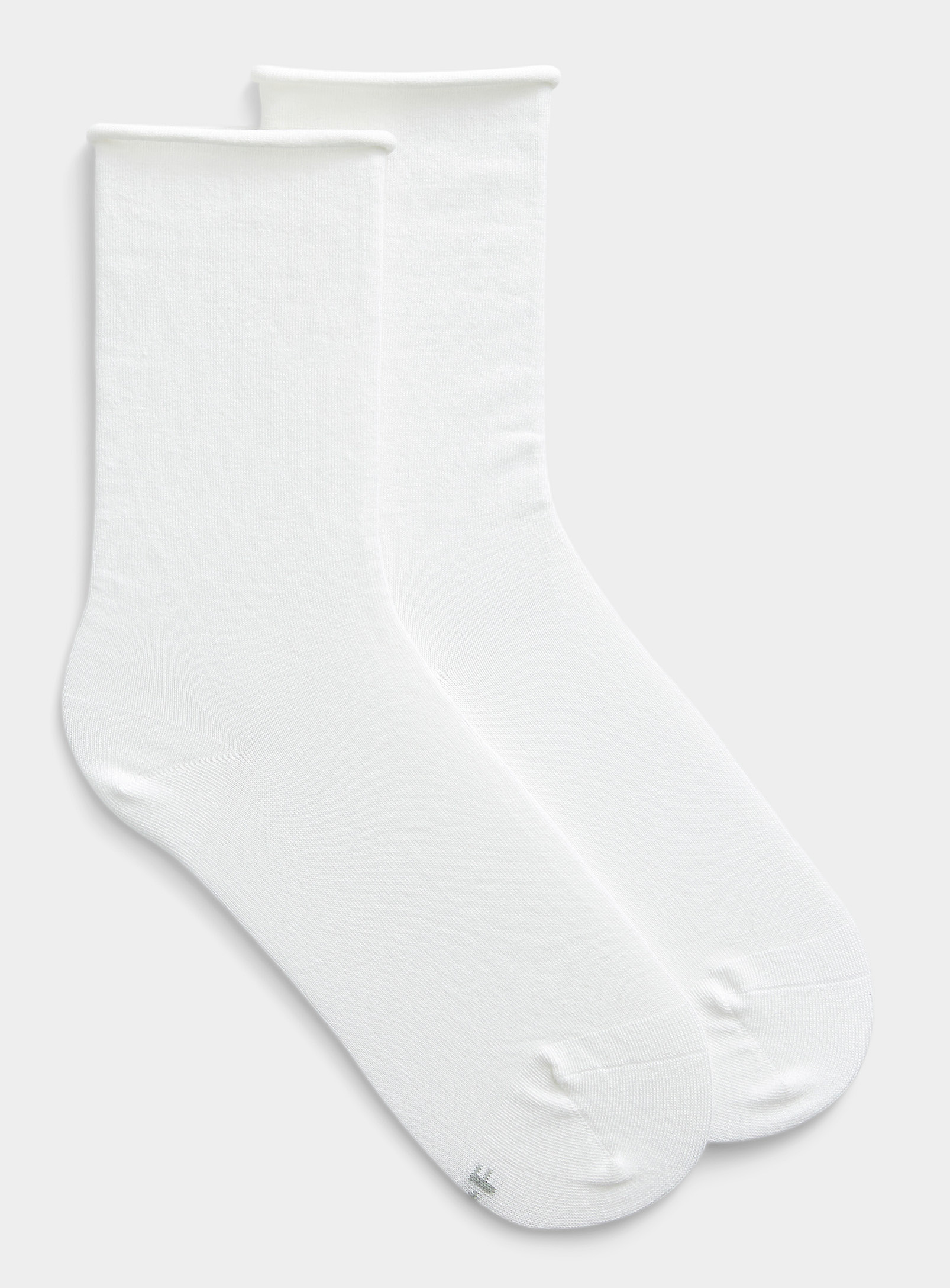 Bleuforêt Velvety Cotton Socks In White