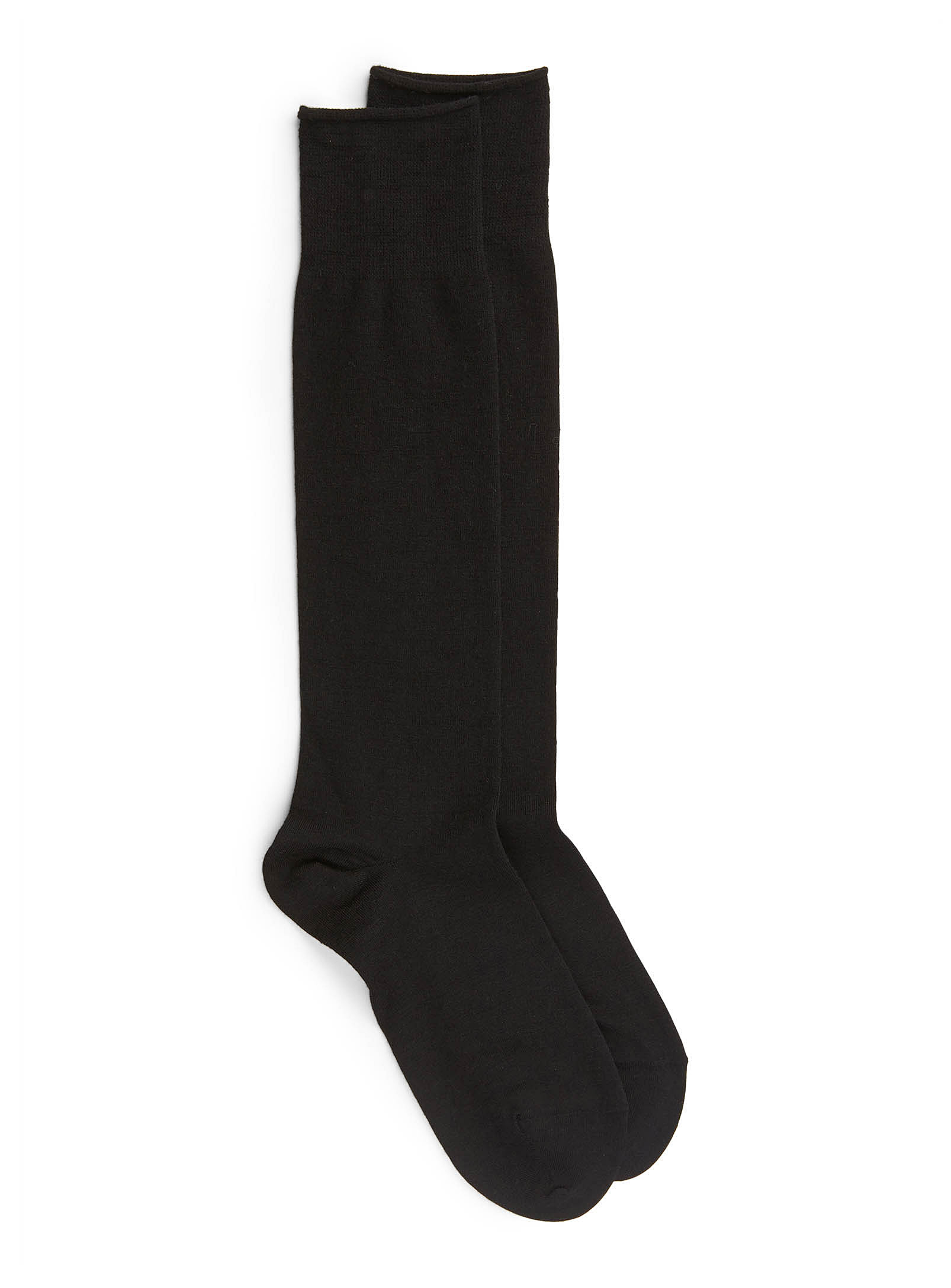 Bleuforêt Fine Wool Knee-high Socks In Black