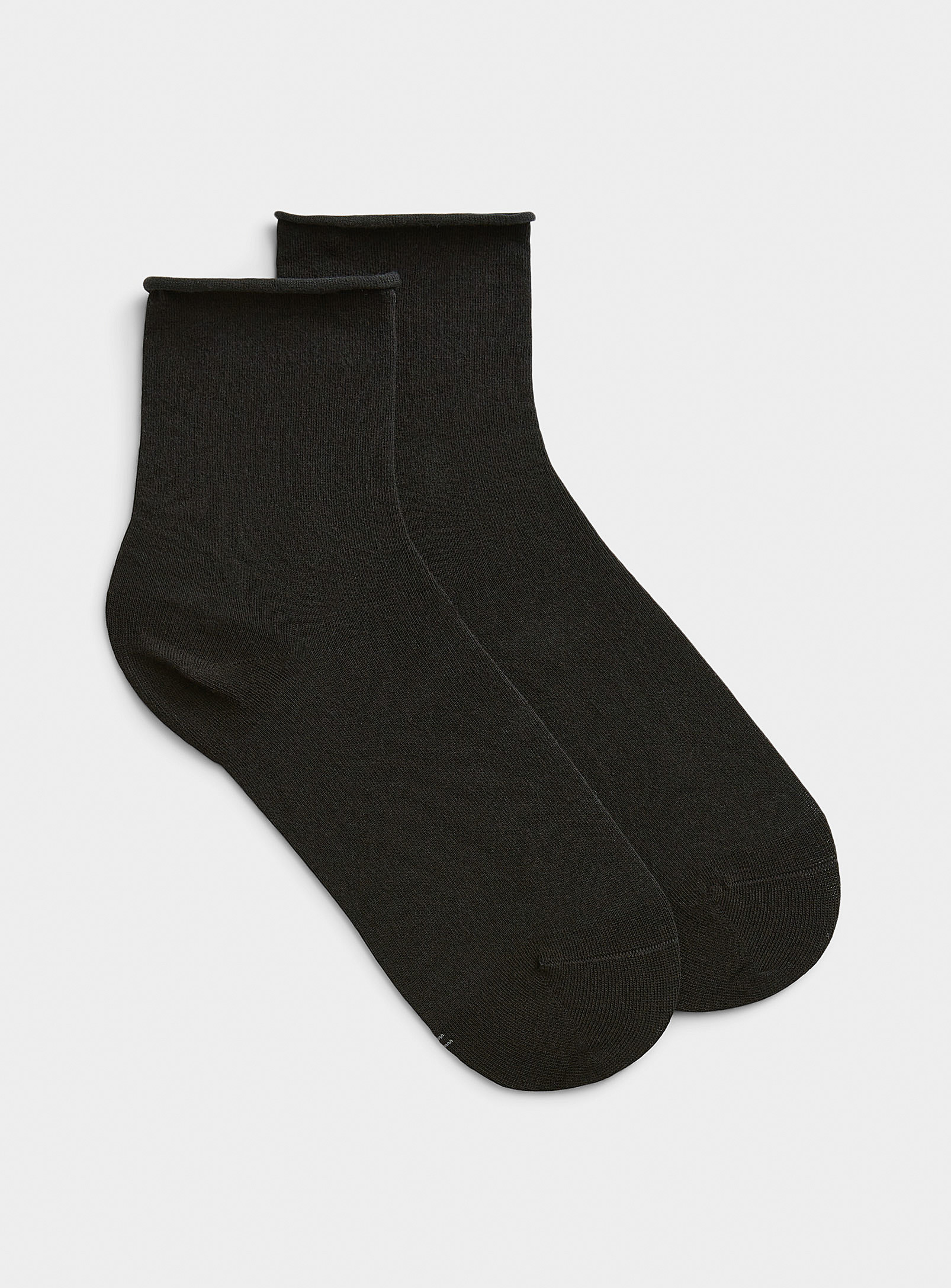 Bleuforêt Velvety Cotton Socks In Black