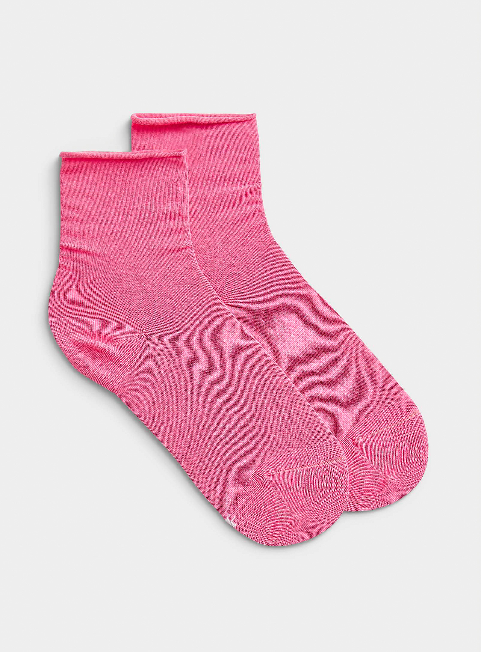 Bleuforêt Velvety Cotton Socks In Pink